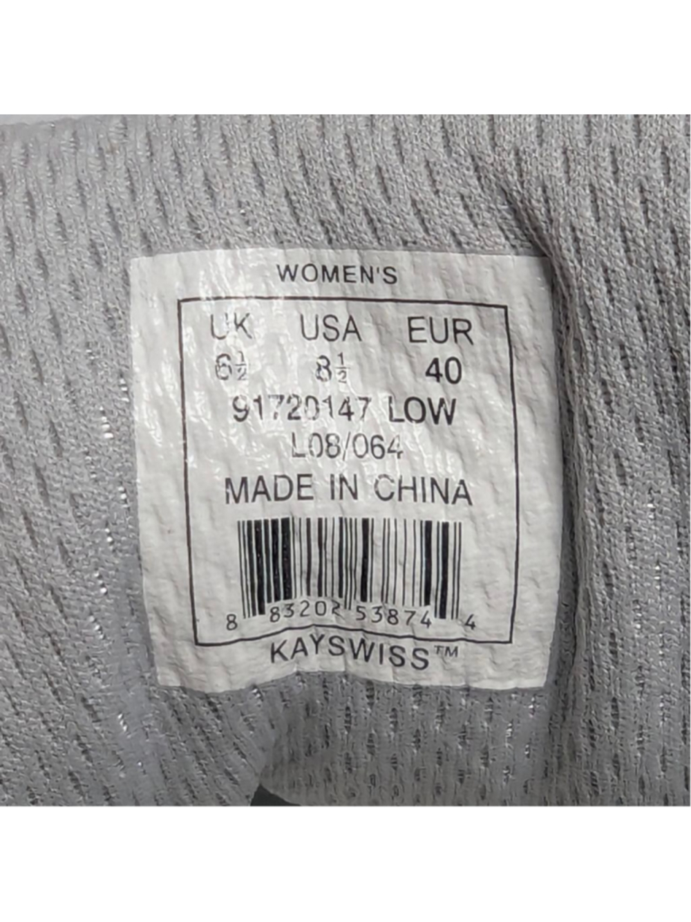 K-Swiss Limited Edition White Leather Sneakers Womens 8.5 NWOT - Picture 7 of 7